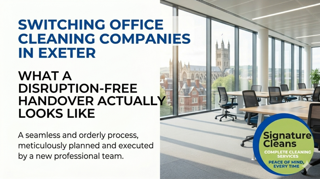 Switching Office Cleaning Companies in Exeter: What a Disruption-Free Handover Actually Looks Like