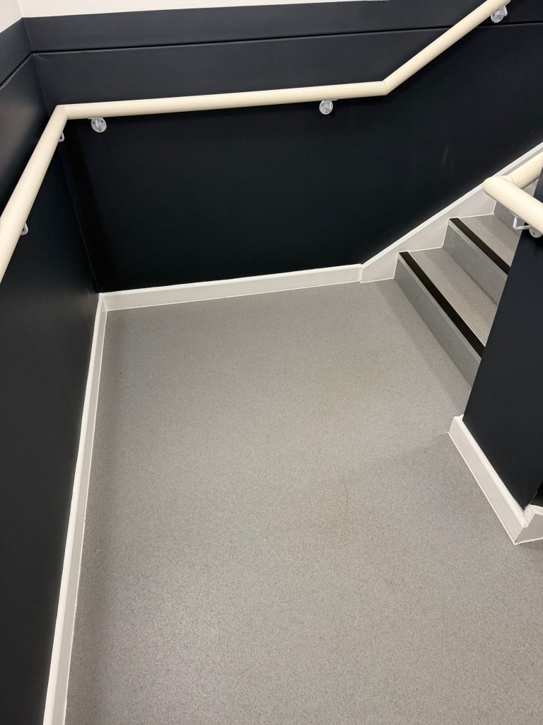 Commercial stairwell deep cleaned by Signature Cleans, Exeter