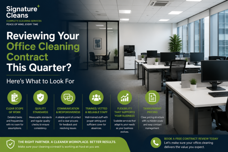 Reviewing Your Office Cleaning Contract This Quarter? Here’s What to Look For